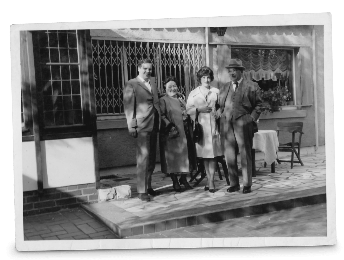 v.l.n.r.: Claus Jürgen Kersting, Helene Marth, Edith Kersting, Rudolf Marth